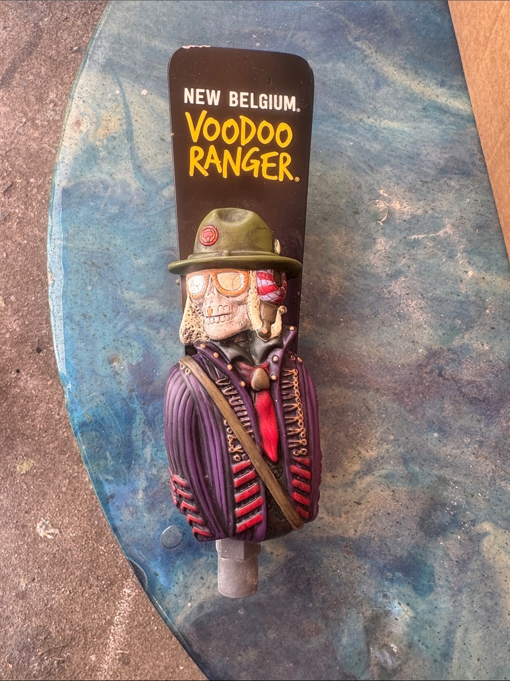 Voodoo Ranger Skull Tap Handle in Purple and Green